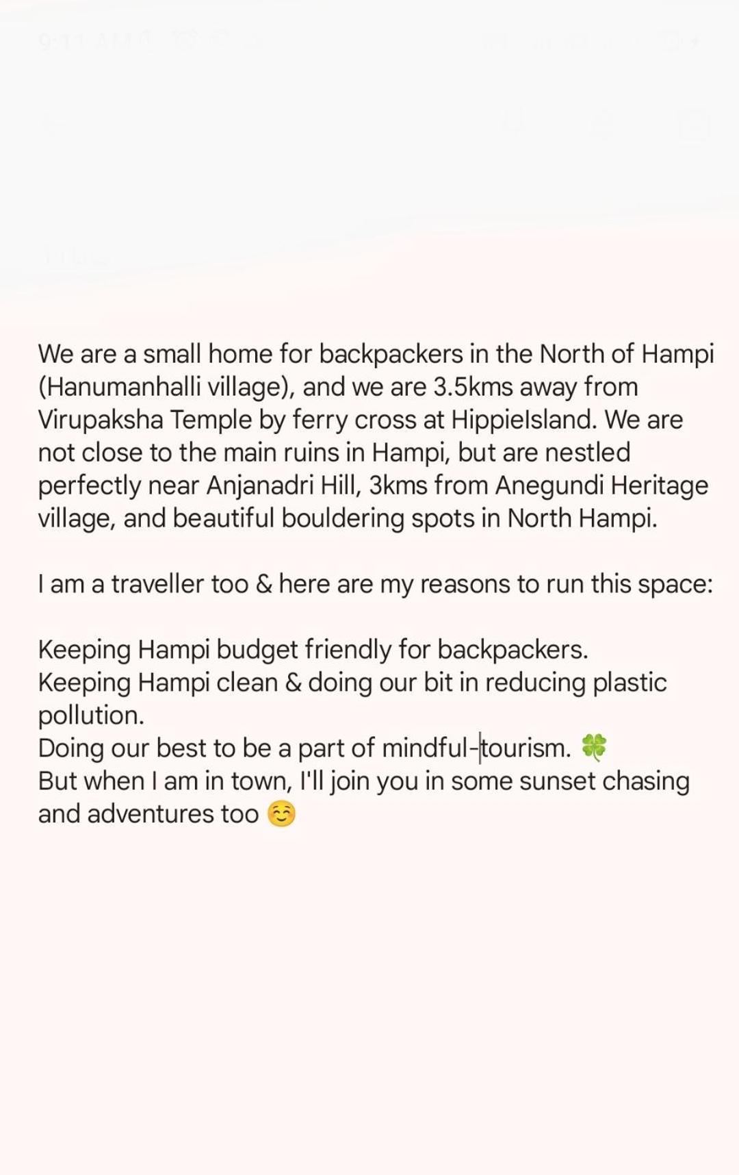 Hearthspace Hampi - Small Home, A Low-Impact Backpackers Hostel Екстер'єр фото